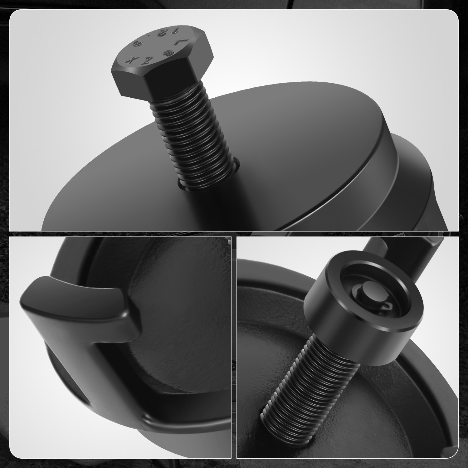 Fit GM/Chrysler/Jeep/Dodge Engine 3-Jaw Quick Clamping Harmonic Balancer Puller