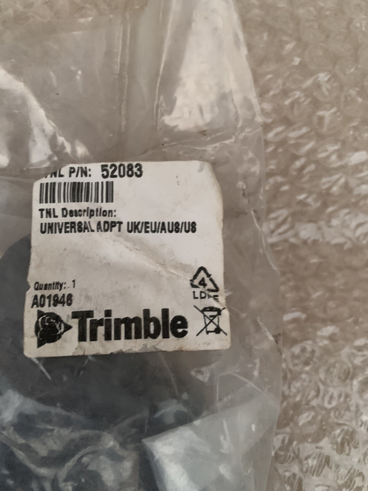 Trimble 52083 Universal Adaptor UK/EU/AUS/US A01946 Power Cable