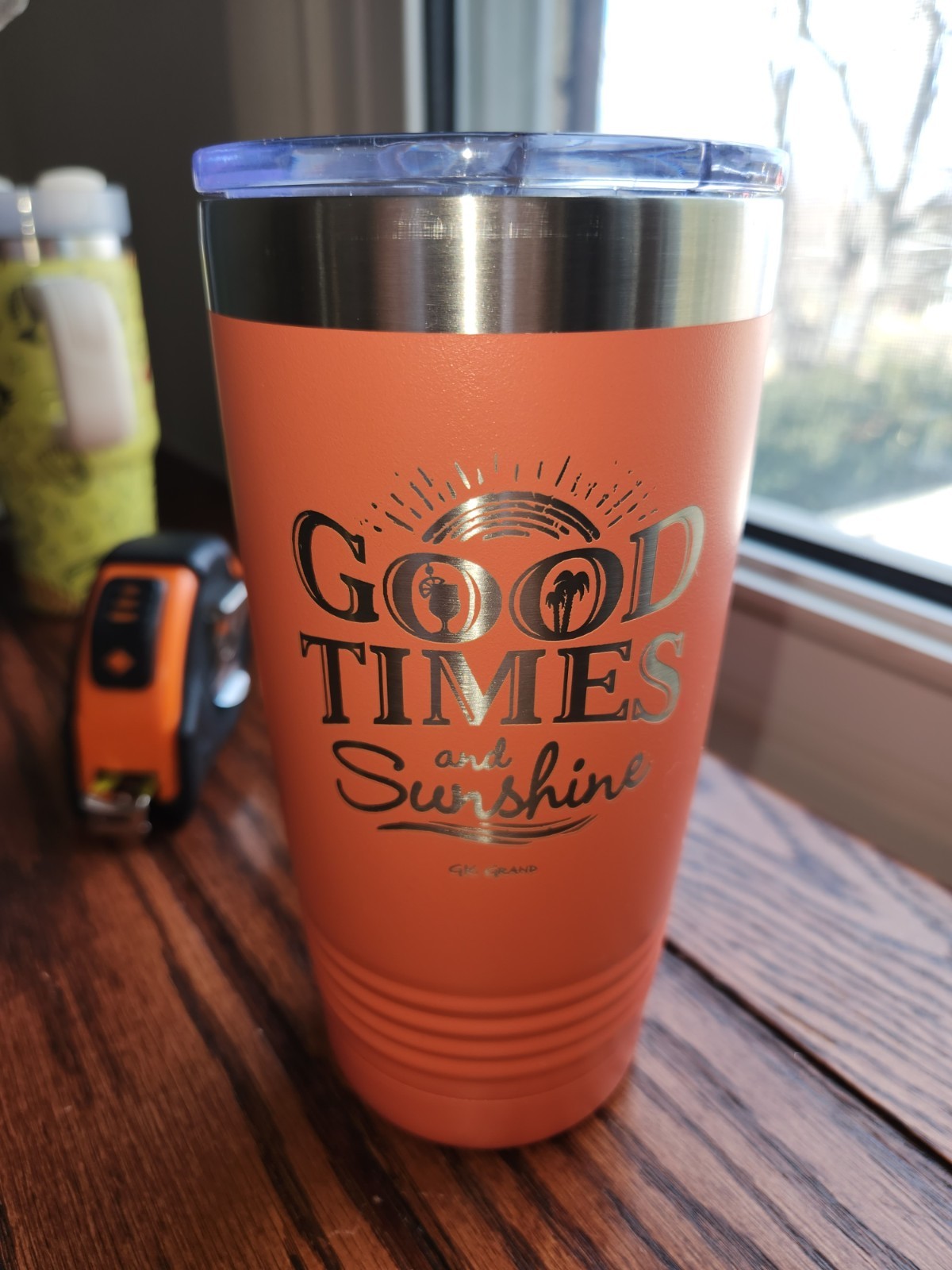 Good Times Sunshine  Polar Camel 20oz Tumbler Orange New