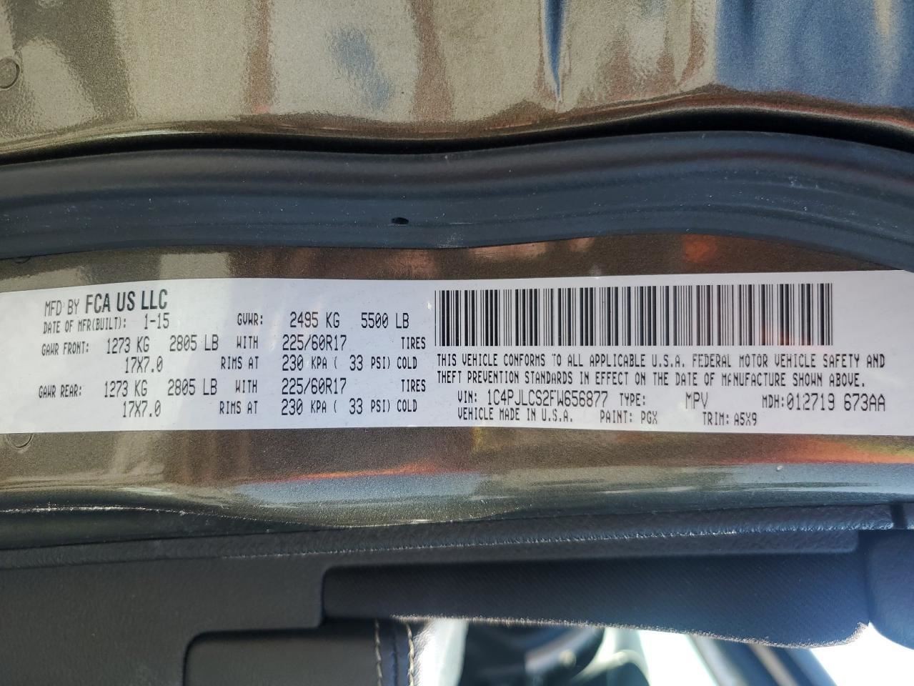 Driver Left Air Bag Front Driver Knee Fits 14-18 CHEROKEE 4863453