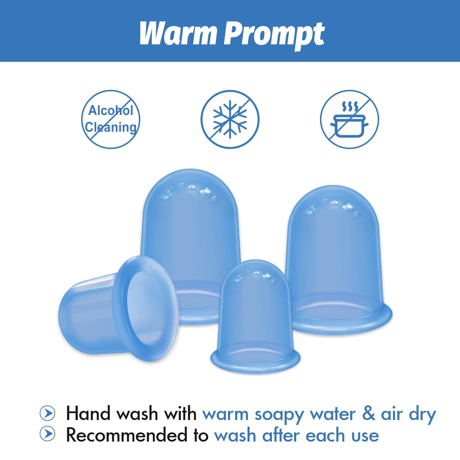 Silicone Cupping Therapy Set - Cellulite Reduction & Massage Kit (4 Cups)