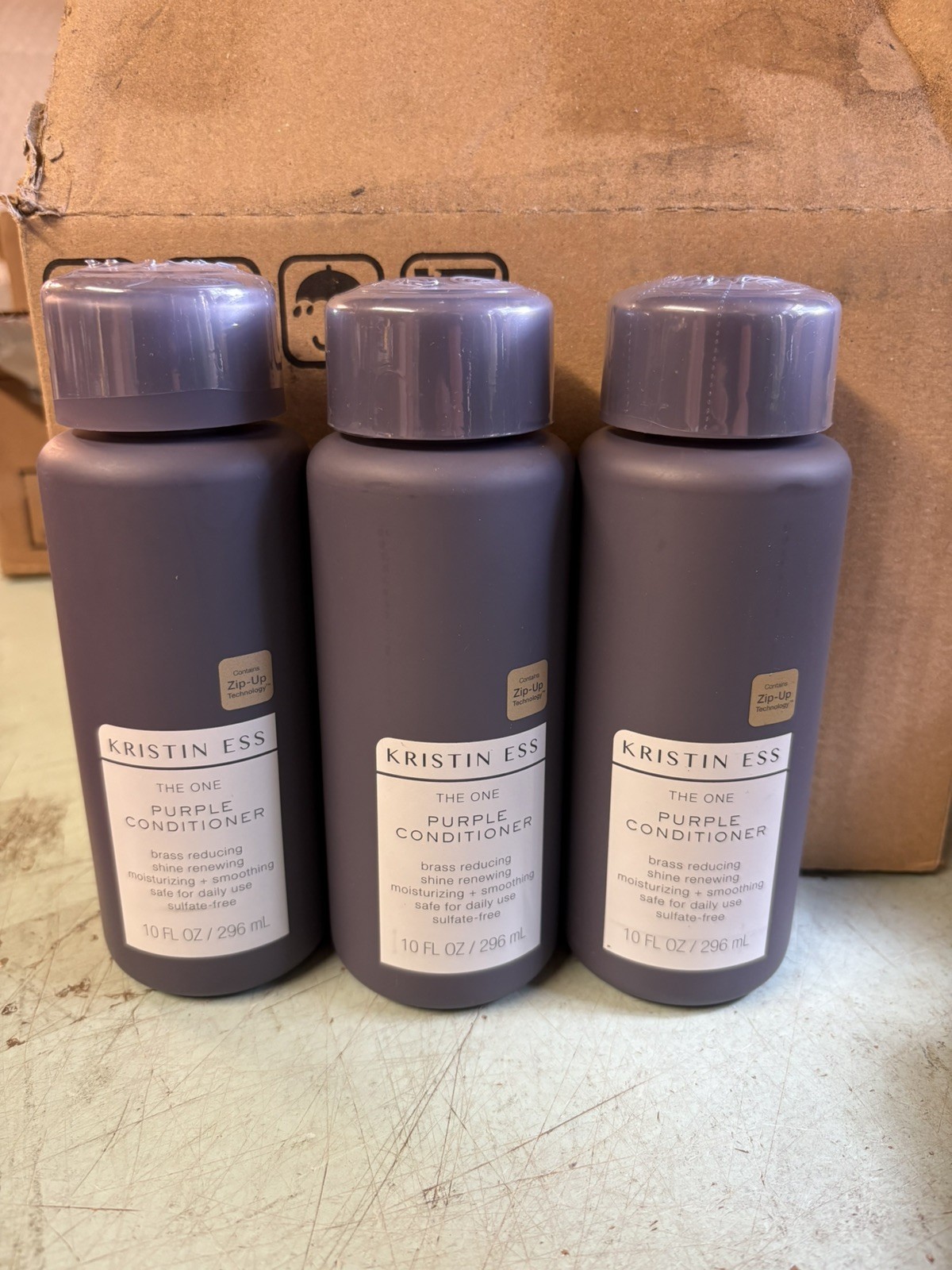 Lot of 3 Kristin Ess The One Purple Conditioner Toning  Blonde Hair 10 fl oz U22