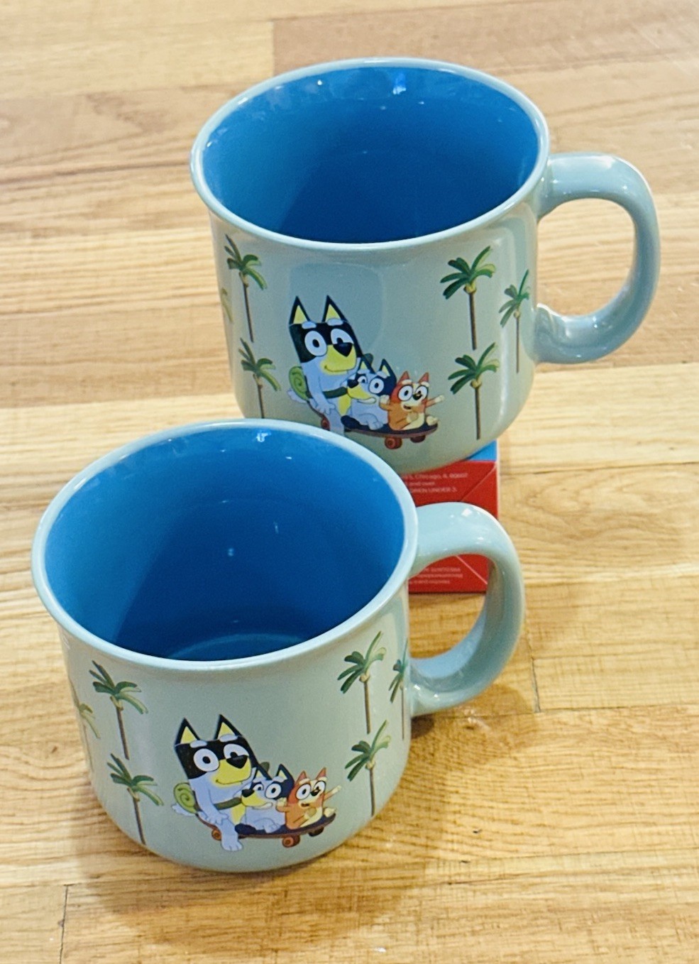 Father's Day Green Bluey "My Dad Is Awesome" Ceramic Mug  Set of 2