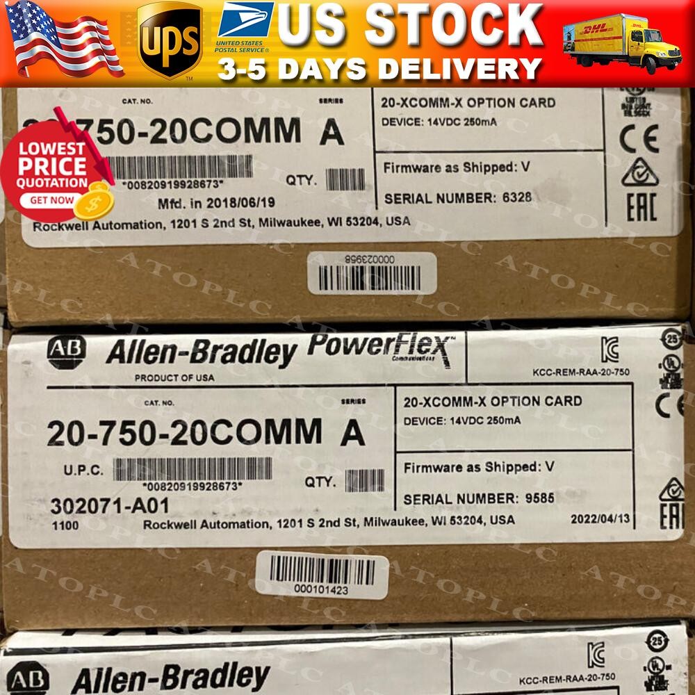 New AB 20-750-20COMM PowerFlex Inverter Communication Card US Free Tax