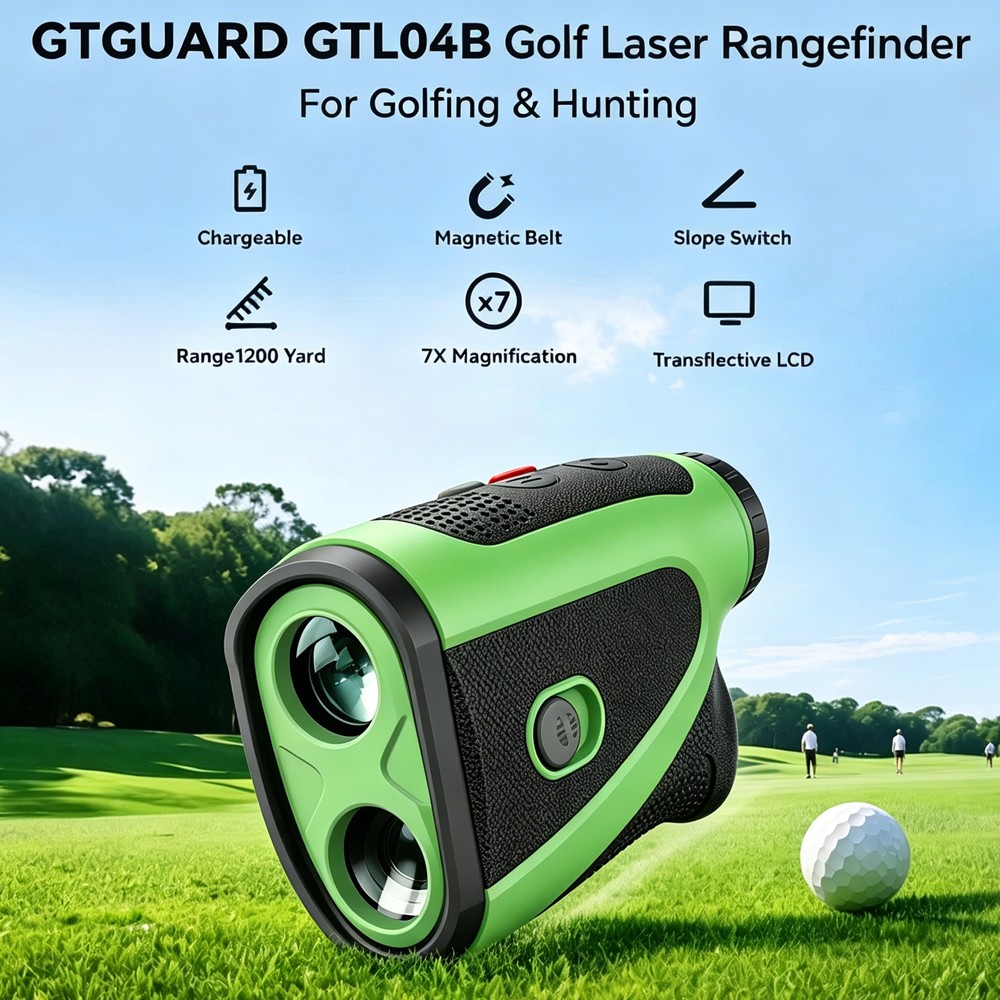 GTL04B Precision Golf Laser Rangefinder with Slope 1200 Yards & 7X Magnification