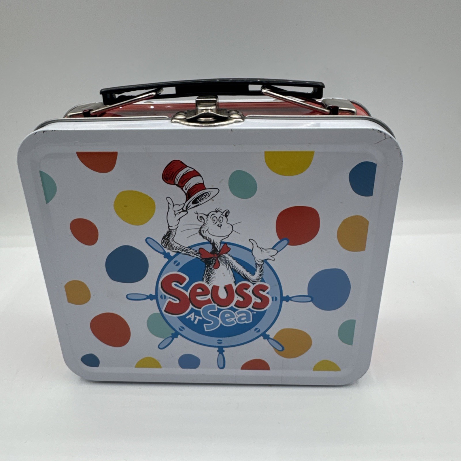 Dr. Seuss Lunch Box Mini Metal Tin Seuss at sea Carnival 5 1/2 Inch By Approx 5