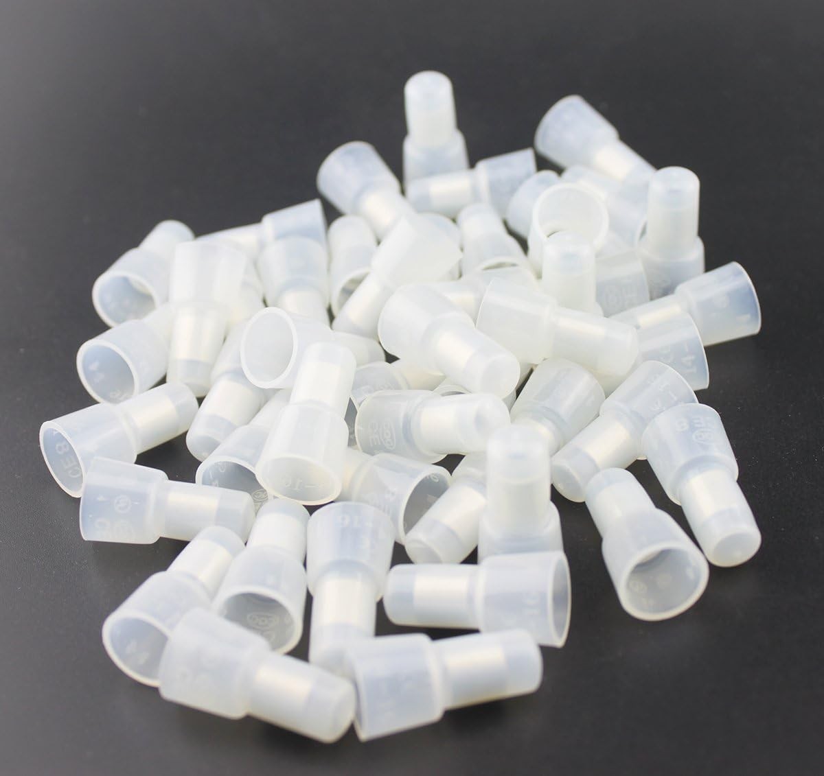 Rextin 1000pcs Transparent CE5 Protective Closed End Wire Crimp Connector Cap (1