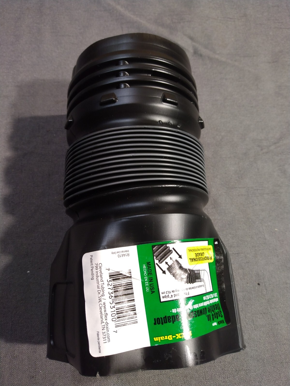 Flex-Drain ADP53102 Flexible Downspout Adapter, 3" X 4" New - free shipping