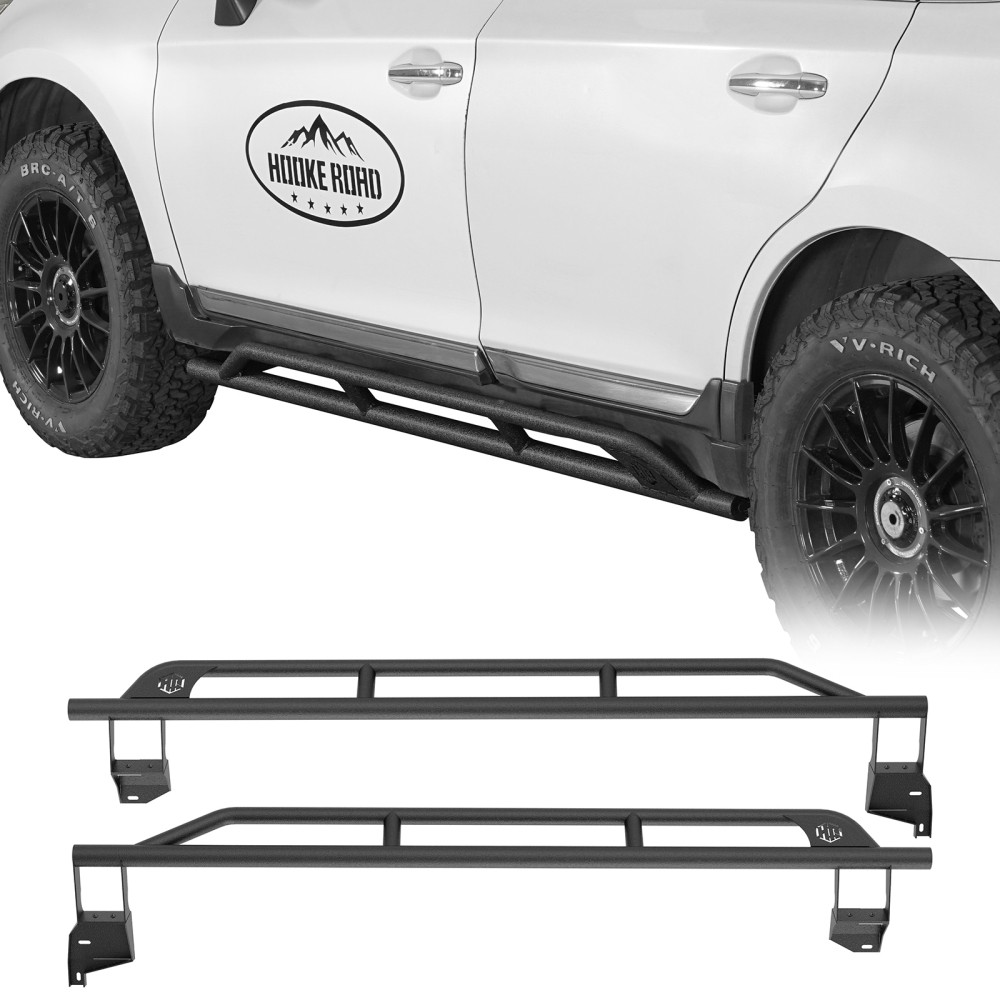 Fit Subaru Outback 2015 2016 2017 2018 2019 Pair Steel Tube Side Slider Rocker