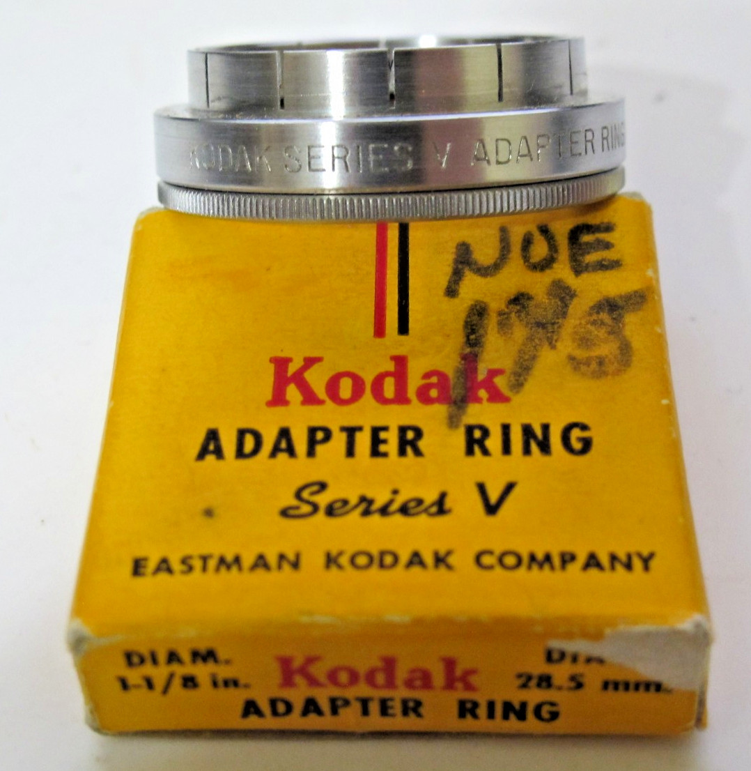 Kodak push-on 1 1/8" / 28.5mm adapter to accept series V  drop-in filters in Box