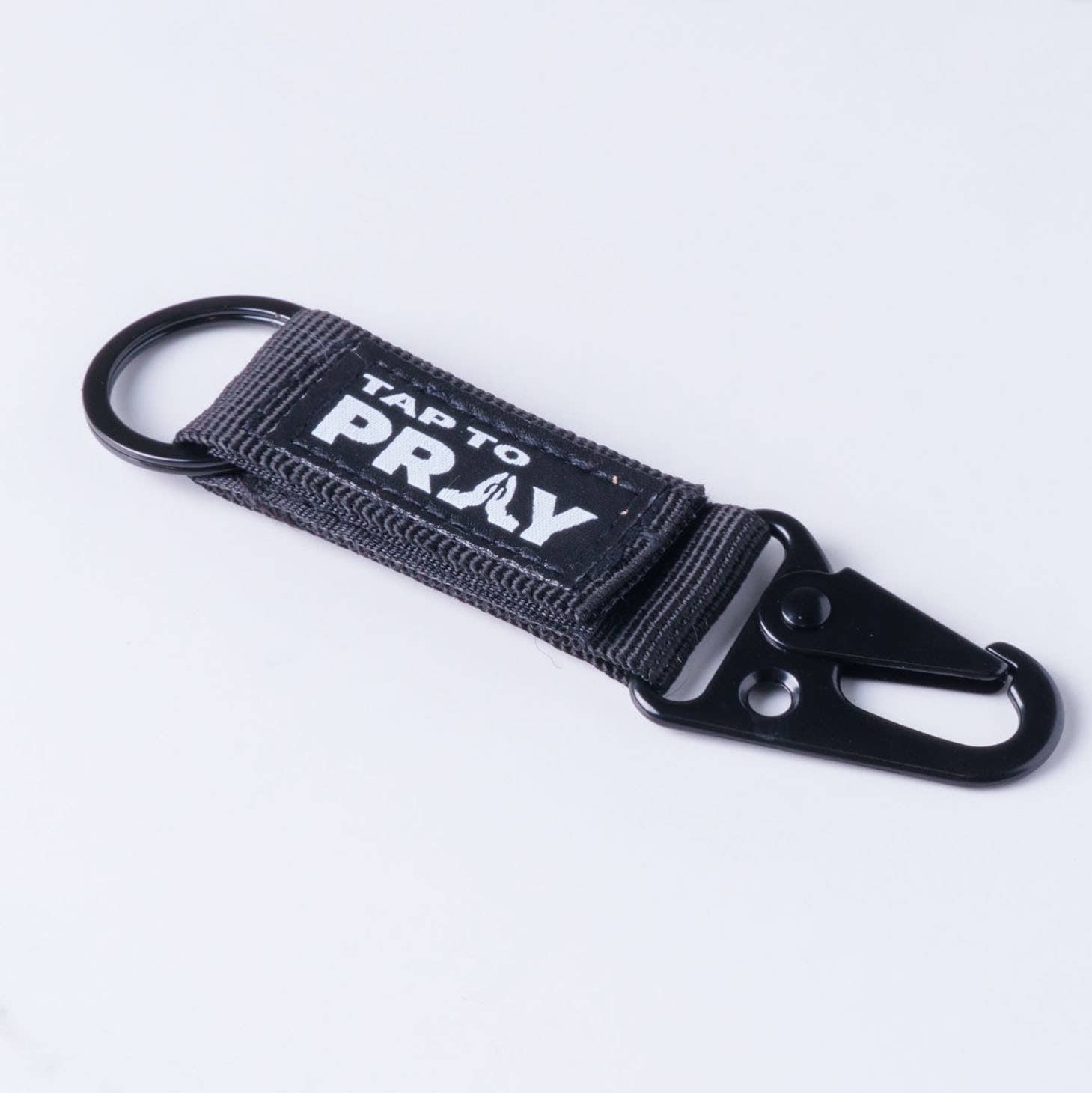 Tap To Pray - Tactical Carabiner Keychain - Black