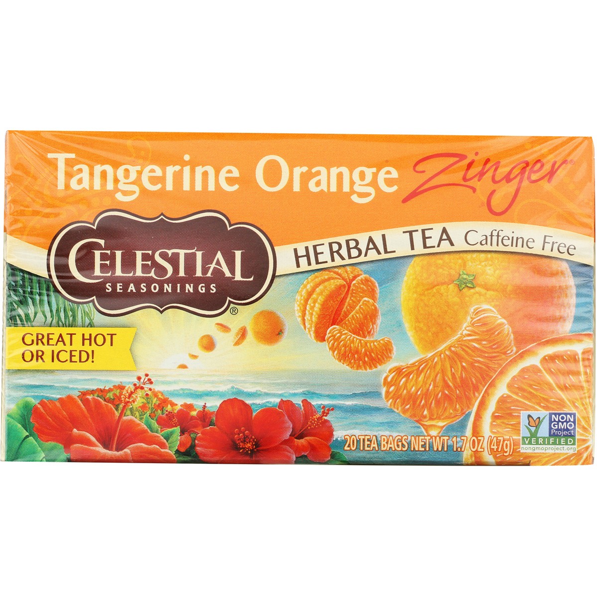 Celestial Seasonings Herbal Tea Tangerine Orange Zinger 20 Bags