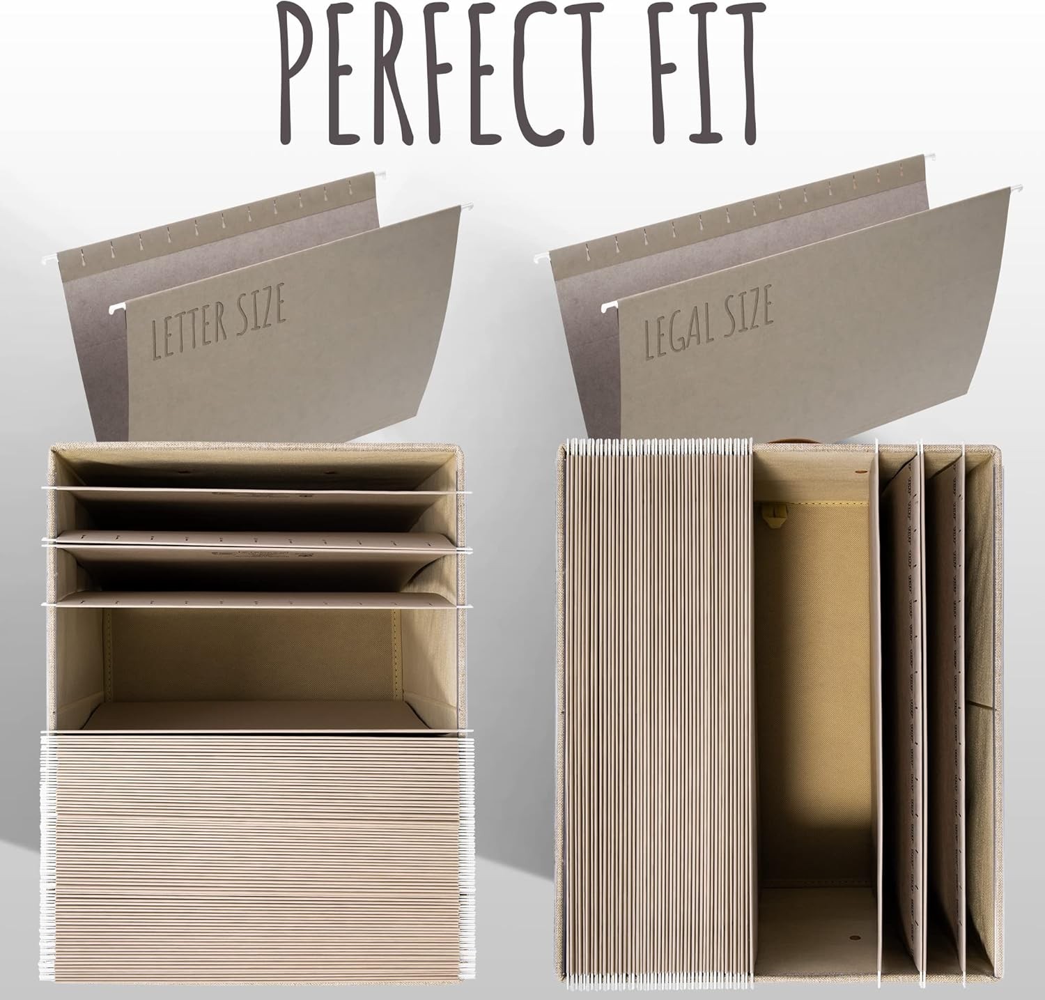 NEW.Decorative Document Storage Box Set (2-Piece) Easy-Slide Lidded Design