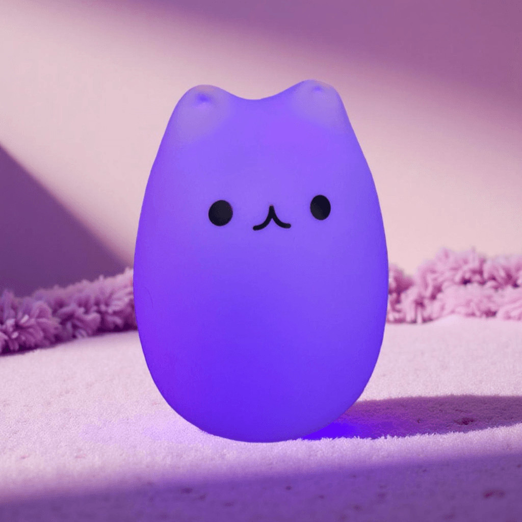 Rainbow Color Changing Night Light Kitty Cat 6”