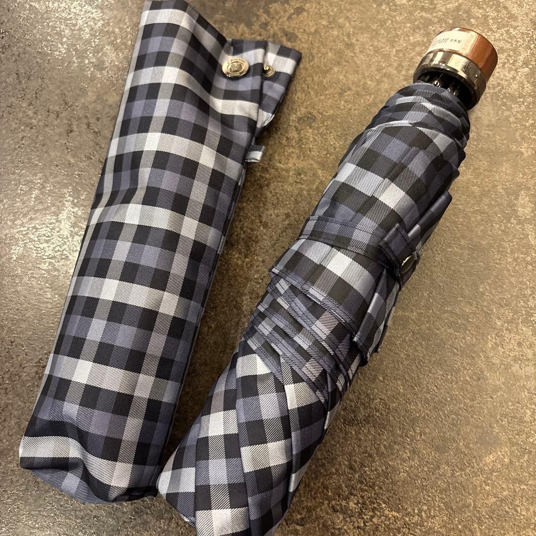 Aquascutum Folding Umbrella Check Pattern Japan Unused with Sleeve