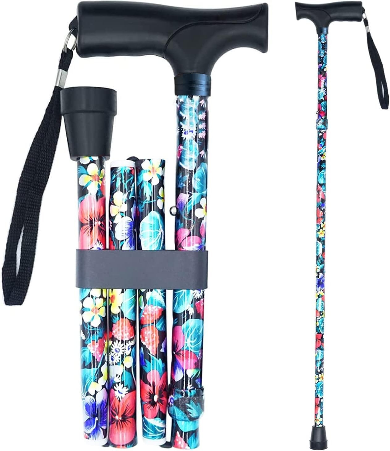 Adjustable Folding Walking Cane for Seniors - Lightweight & Ergonomic Design