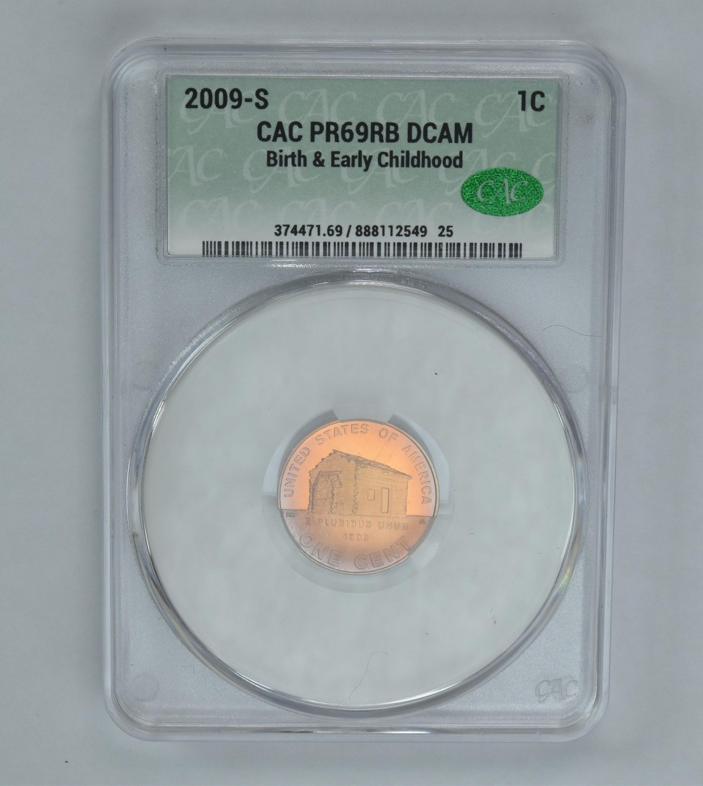 2009-S Lincoln Cent Birth & Childhood PR69 RB DCAM CAC CACg Beautiful Tone *1002