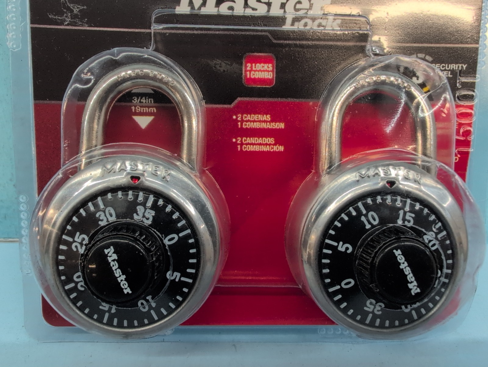 Master Lock 1500T Matching Combination Padlocks Lock Locker 2 Pack