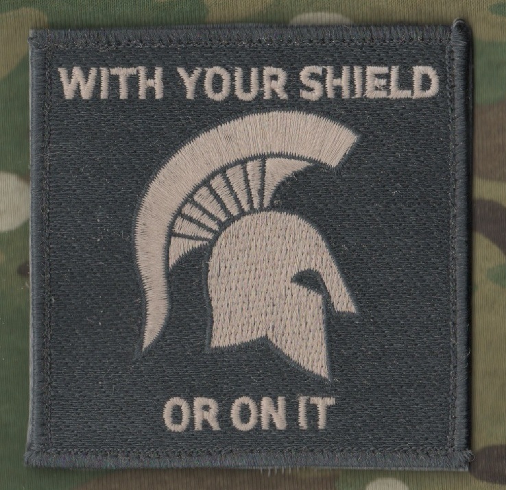 AFGHANISTAN JOINT TASK FORCE JTF vêlkrö PATCH: WITH YOUR SHIELD or ON IT (Red)
