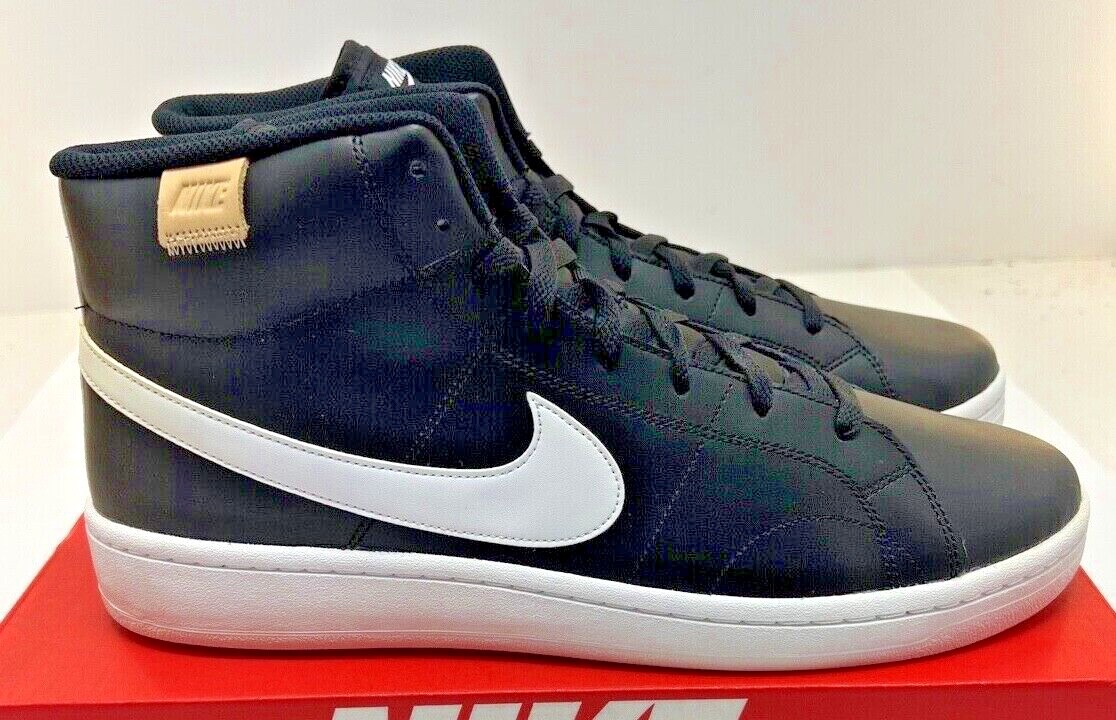 NIKE Men's Court Royale 2 Mid #CQ9179 001 - Black / White   NWD