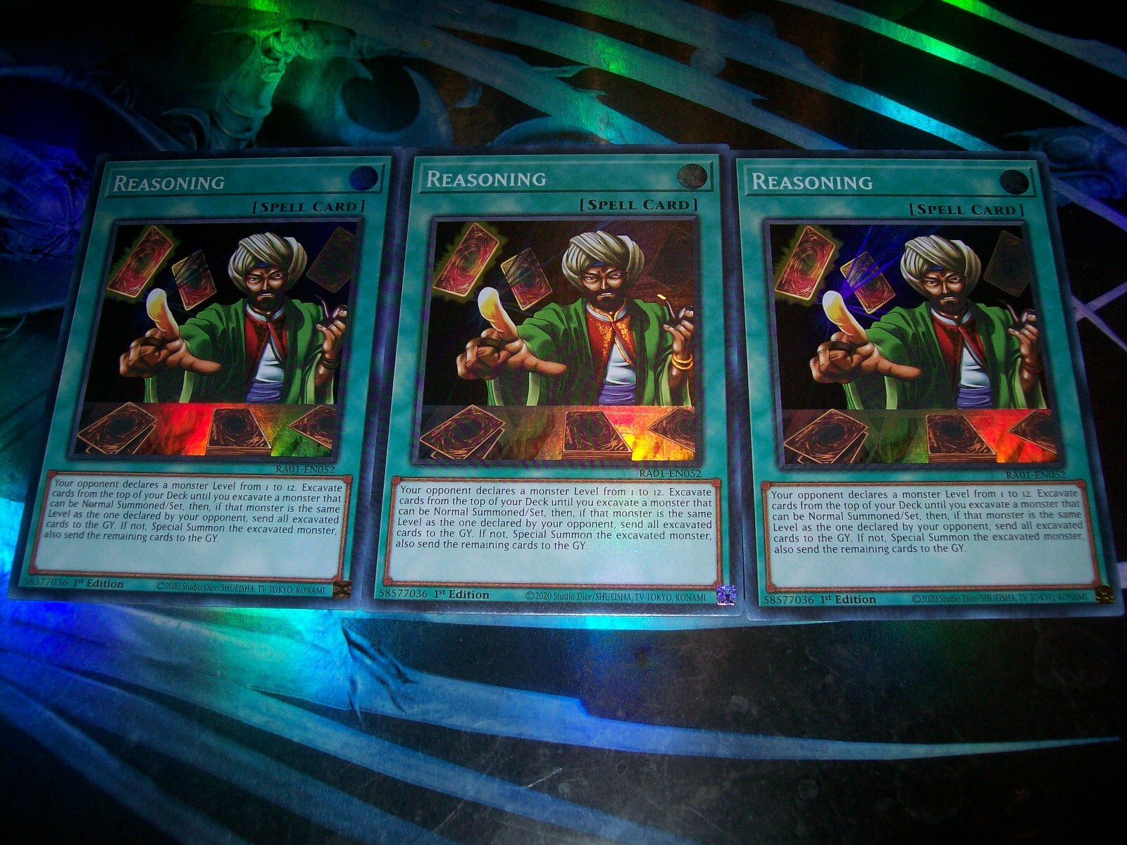 3x Reasoning 1st Edition Super Rare RA01-EN052 Yu-Gi-Oh!
