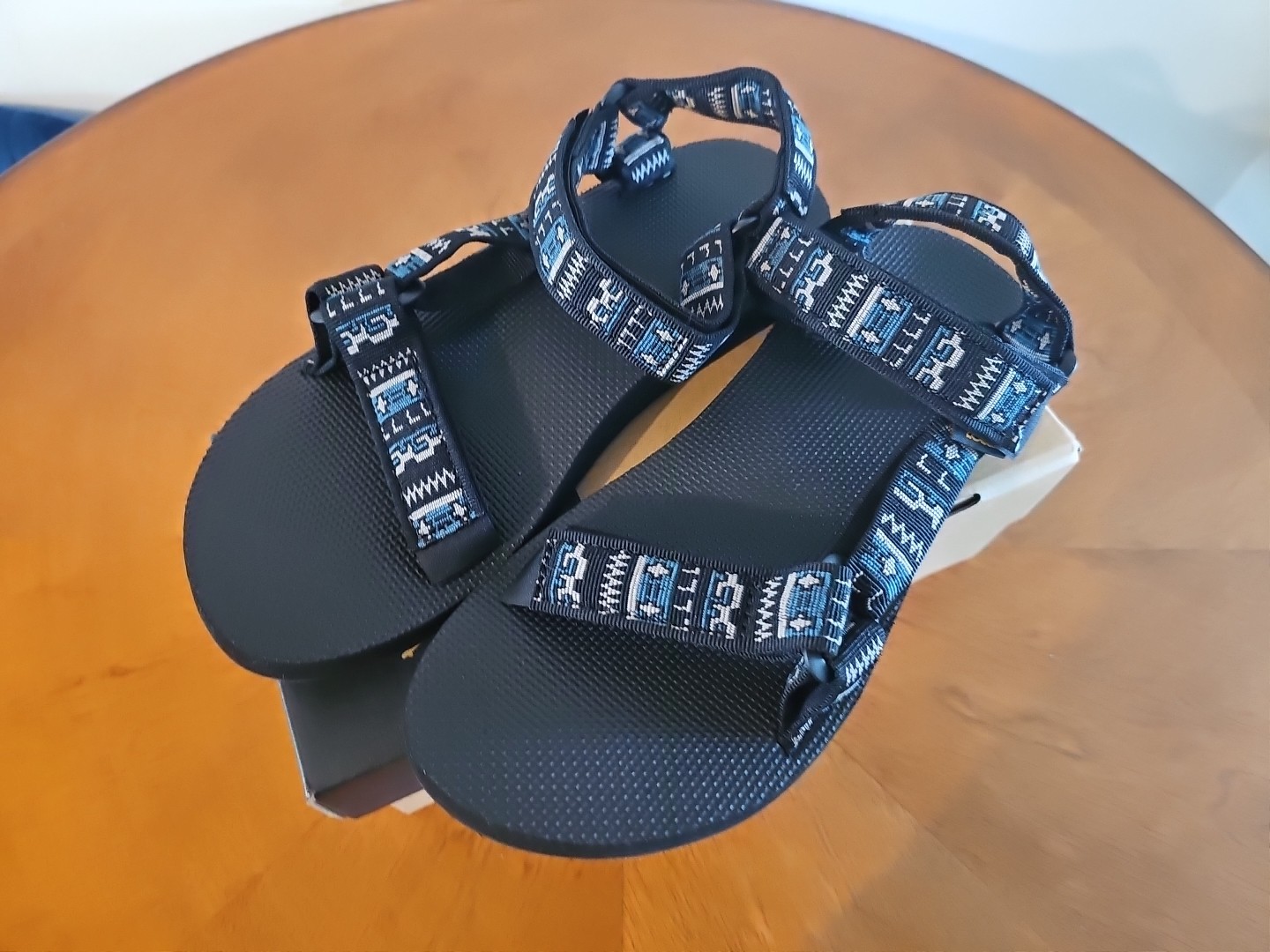 1004006 Teva Men's Original Universal Sandal Blue Black Size 10 New