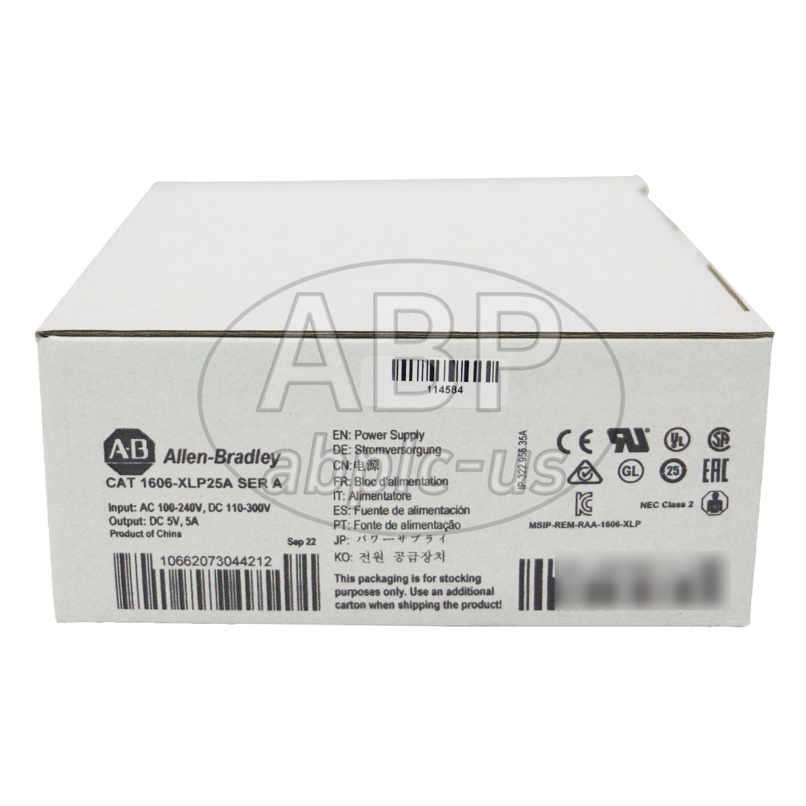 New Allen-Bradley 1606-XLP25A Power Supply,Compact Family,Global Input Voltage
