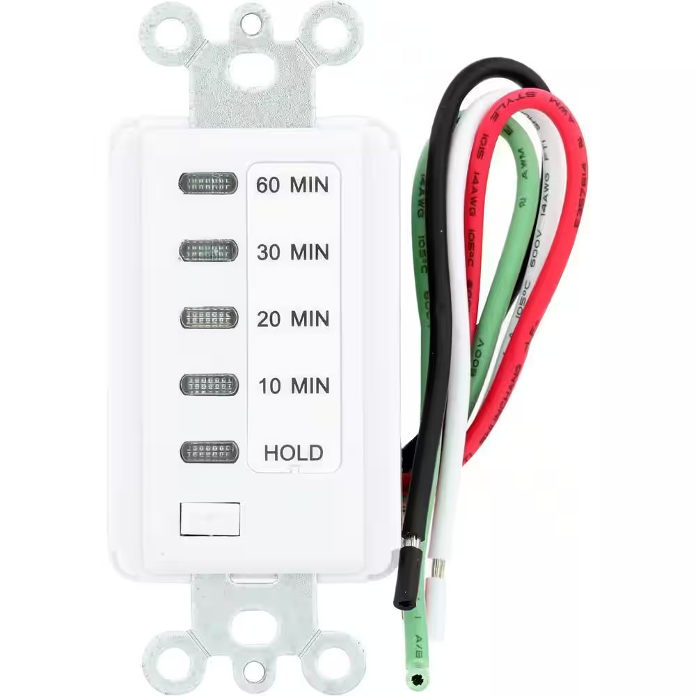 Electric 60 Min In-Wall Countdown Timer - White