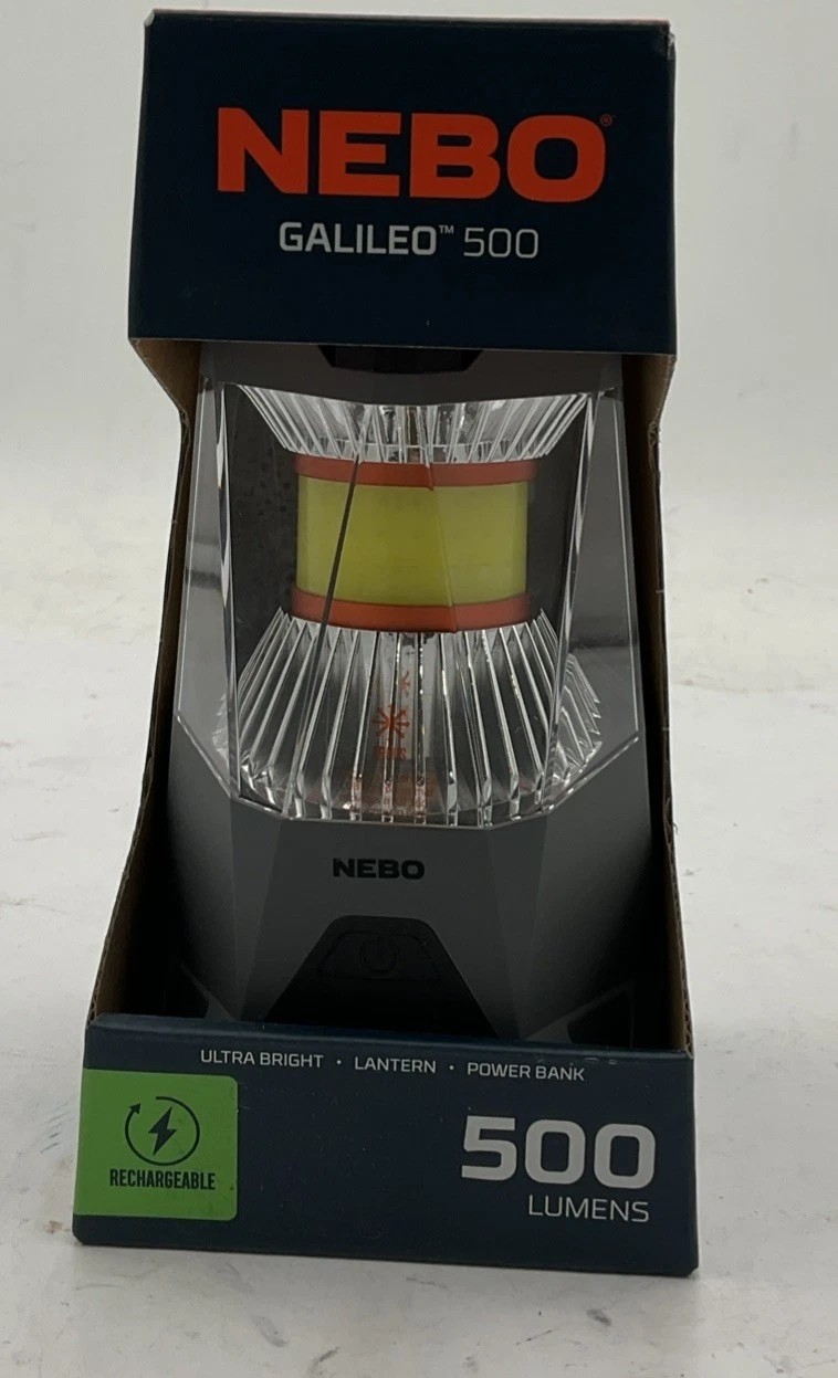 NEBO Galileo Lantern 500 Powerful, Rechargeable, Durable Dimmable Power Bank NEB