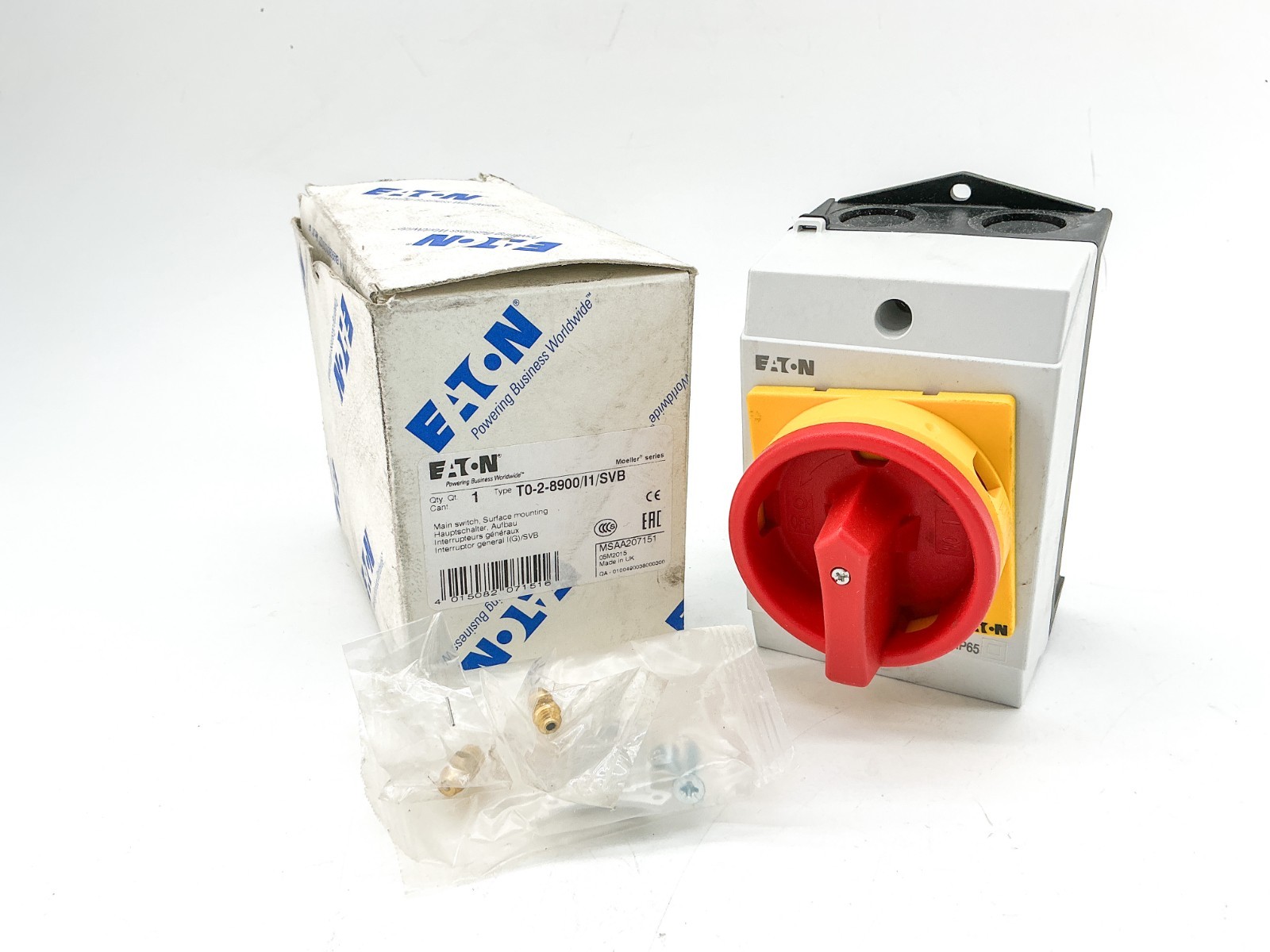 New Eaton T0-2-8900/I1/SVB Main Switch Surface Mounting