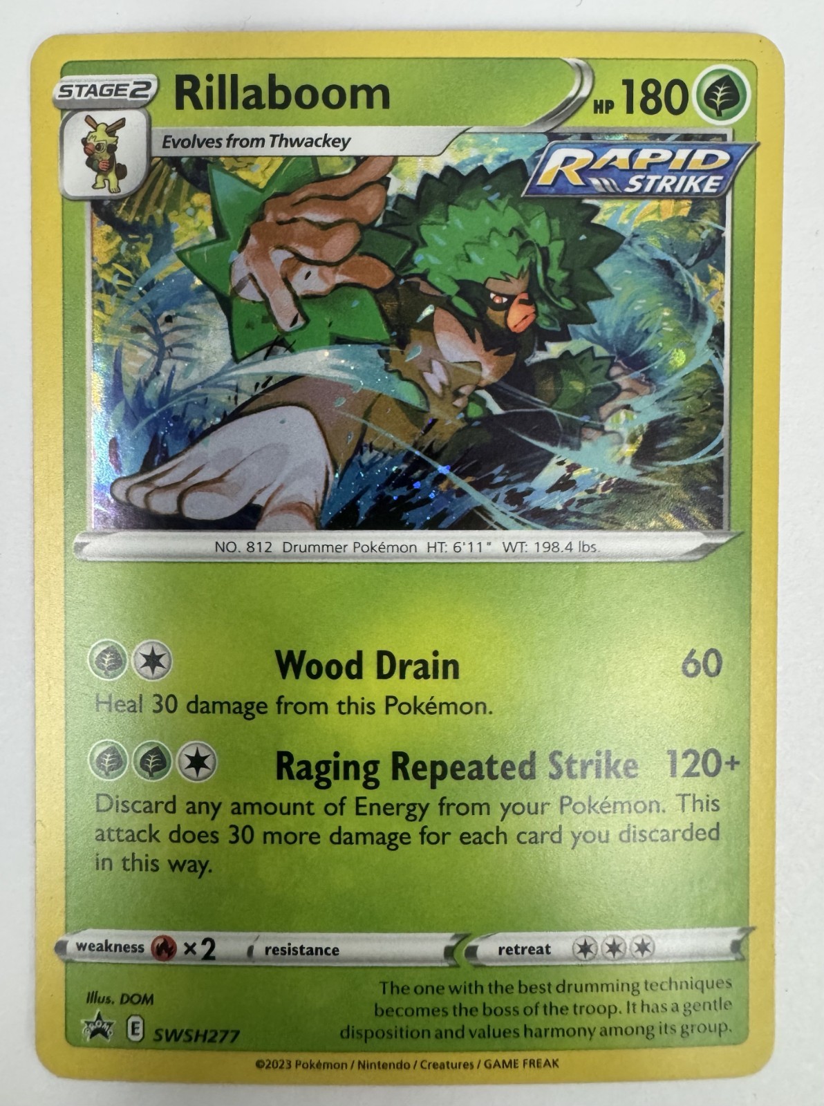 Rillabloom - SWSH277 - Cosmos Holo - Promo - Sword & Shield - NM/M