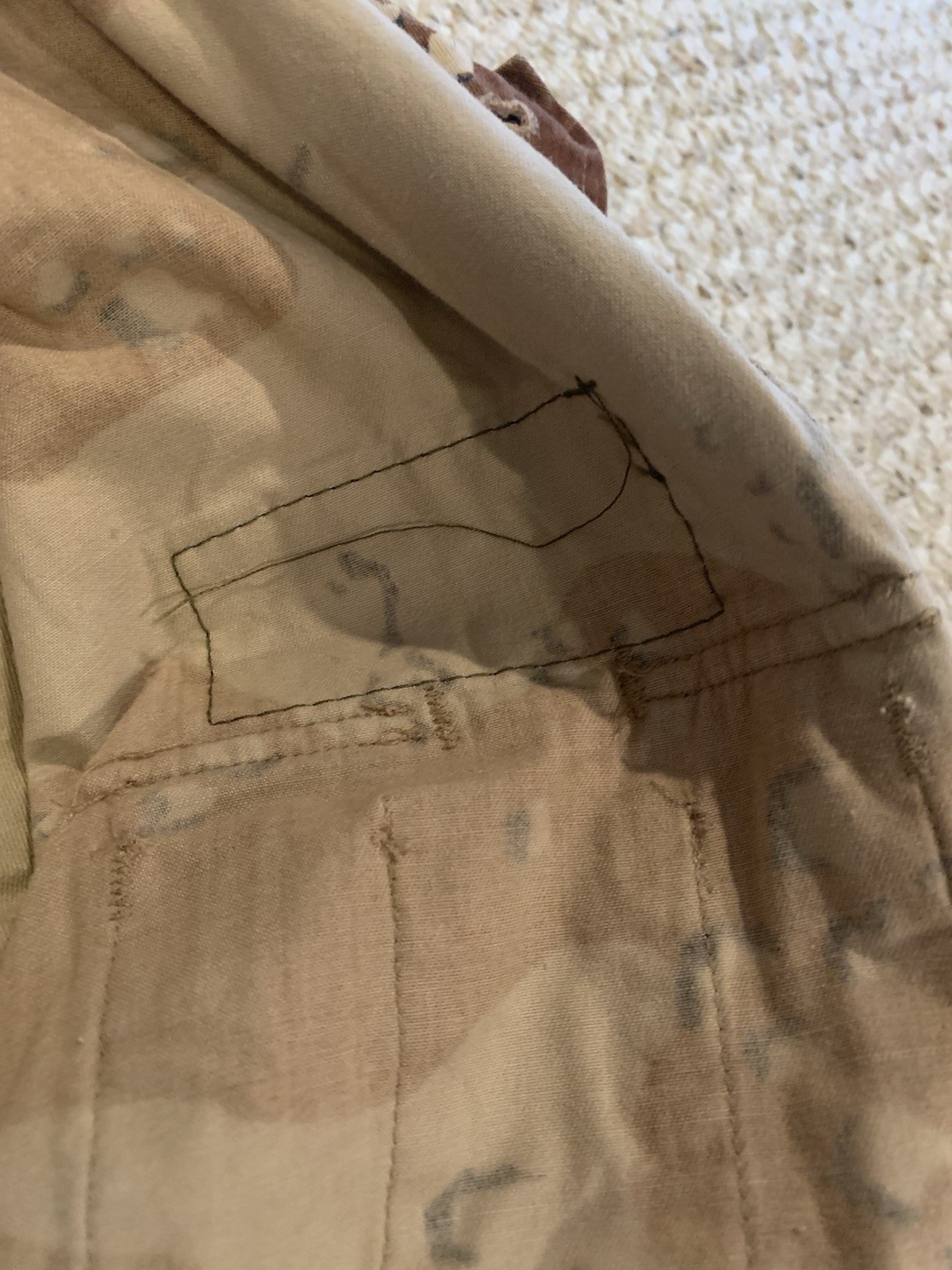 Six Color Desert DBDU Uniform Top Modified Numbered Early Version 1980’s