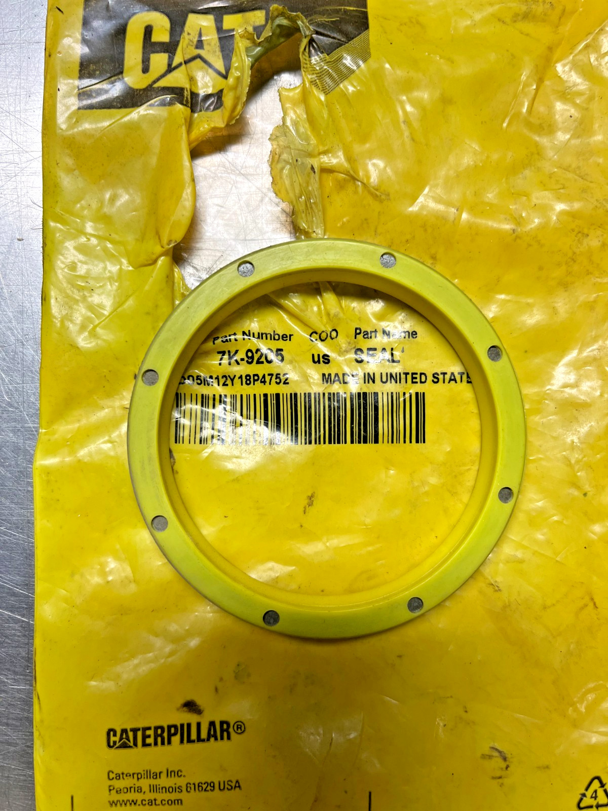 7K9205   Genuine OEM  CAT   SEAL   Caterpillar   7K-9205