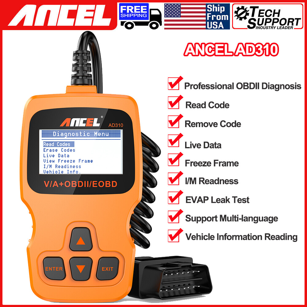 Ancel AD310 OBD2 Scanner Auto Car Code Reader Check Engine Fault Diagnostic Tool