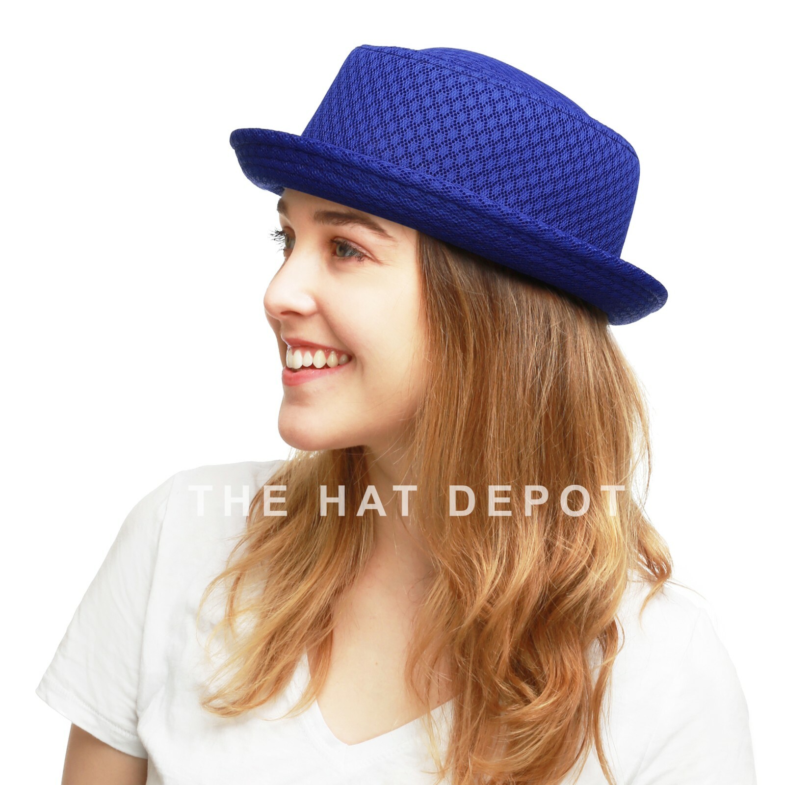 Porkpie Hat - Light Weight Classic Soft Cool Summer Mesh Porkpie Hat 7060