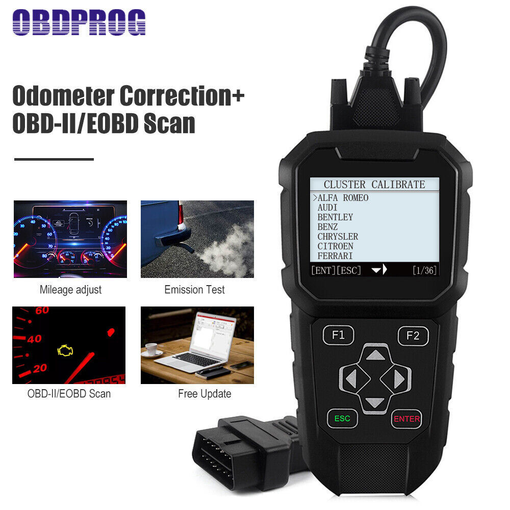 OBDPROG MT401 Car Odometer Mileage Correction Adjustment OBD2 Scanner Reset Tool