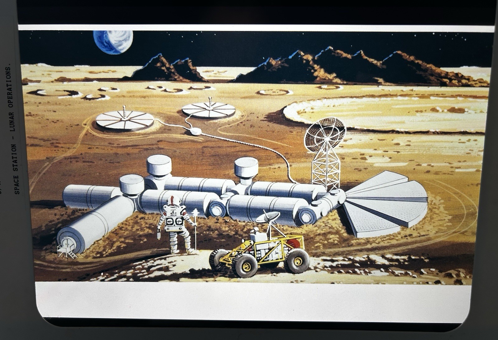 1988 NASA KSC Space Station Lunar Operations Concept Presentation Transparency