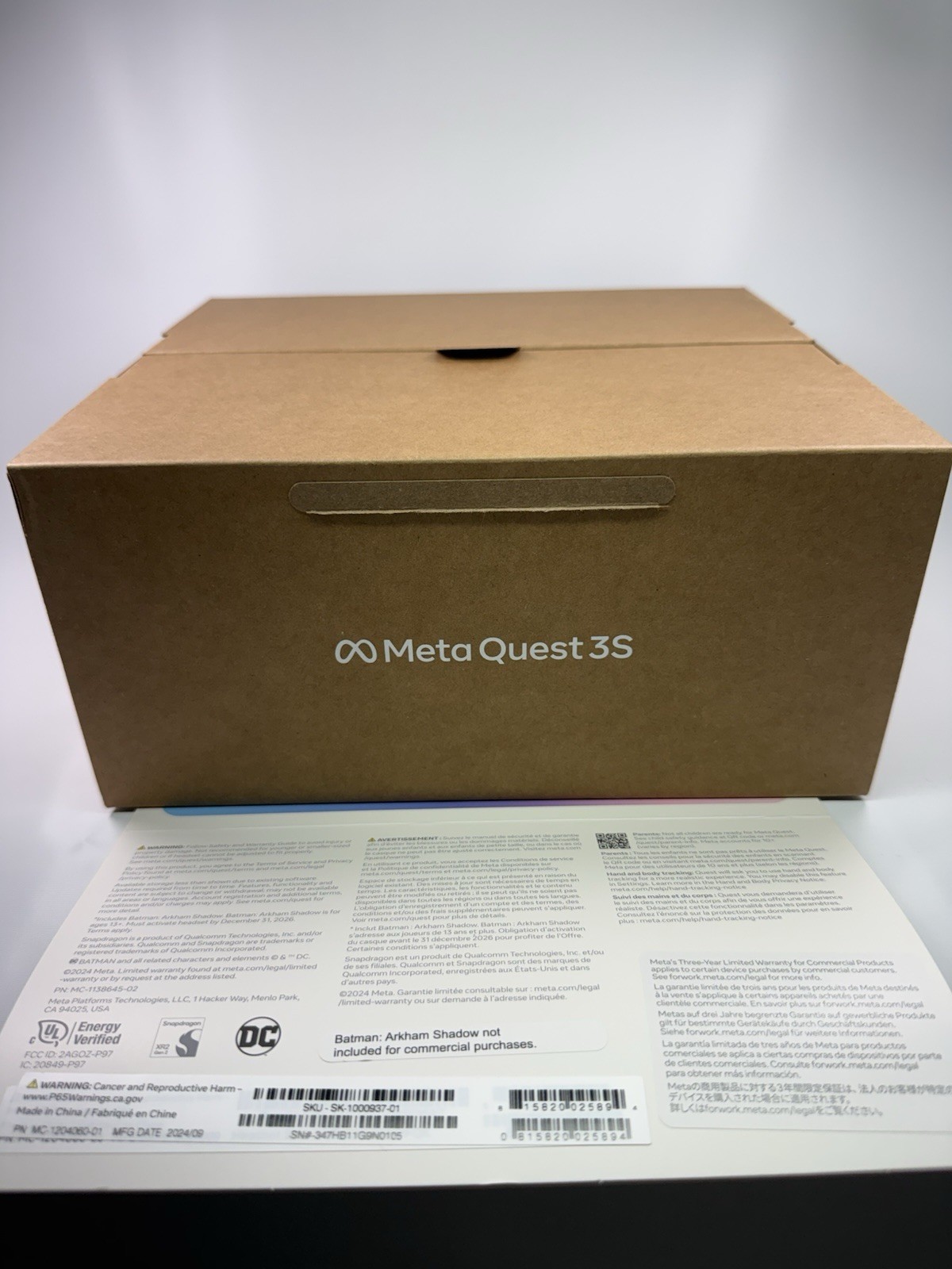 ⚠️ EMPTY BOX ONLY – PLEASE READ ⚠️This listing is for the ORIGINAL Meta Quest 3S