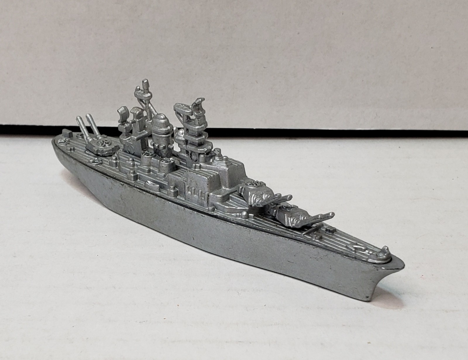 Vintage Battleship Pencil Sharpener Diecast Naval Ship Miniature Desk Accessory
