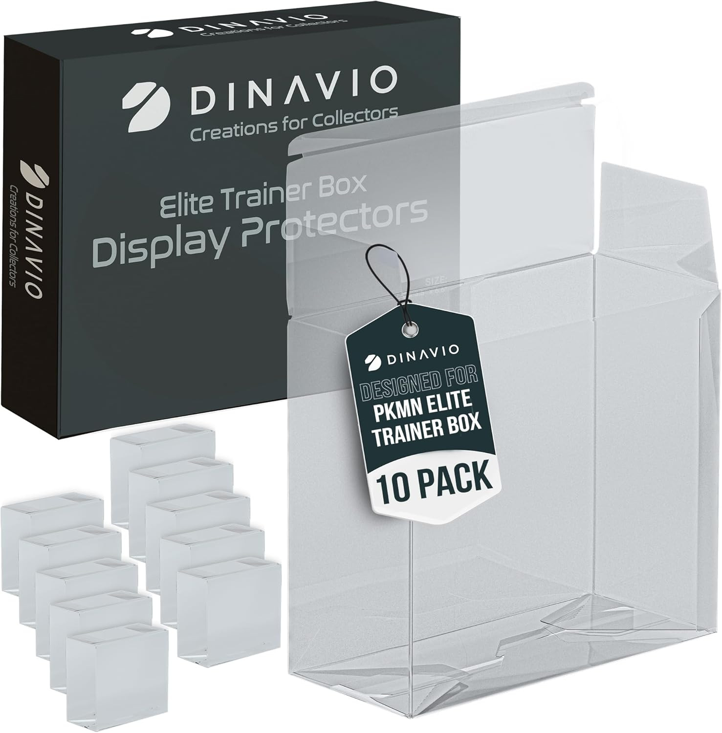 Dinavio Crafthouse PET Plastic ETB Protector Case 10 Pack - Elite Trainer Box