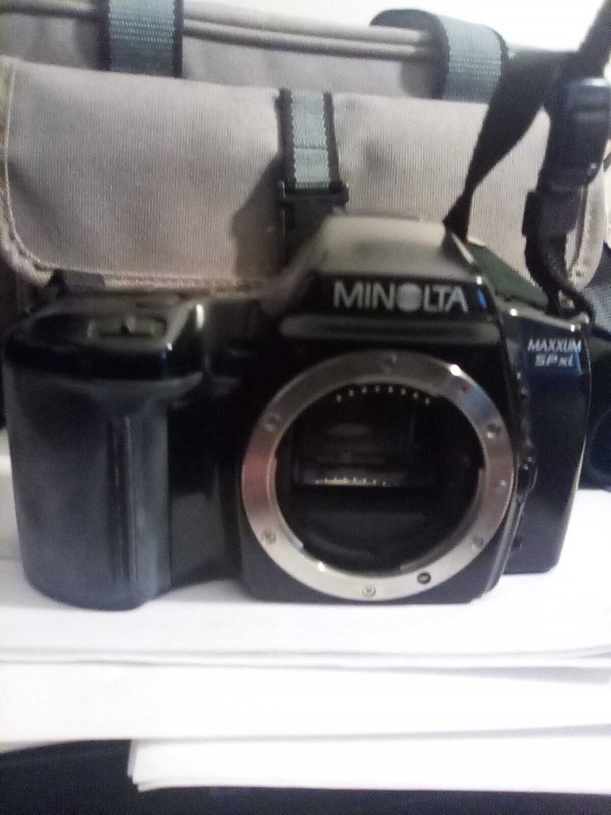 Minolta Maxxum SPxi 35mm Camera, 2 Lens, Strap, Case, Flash & Manual FREE S&H