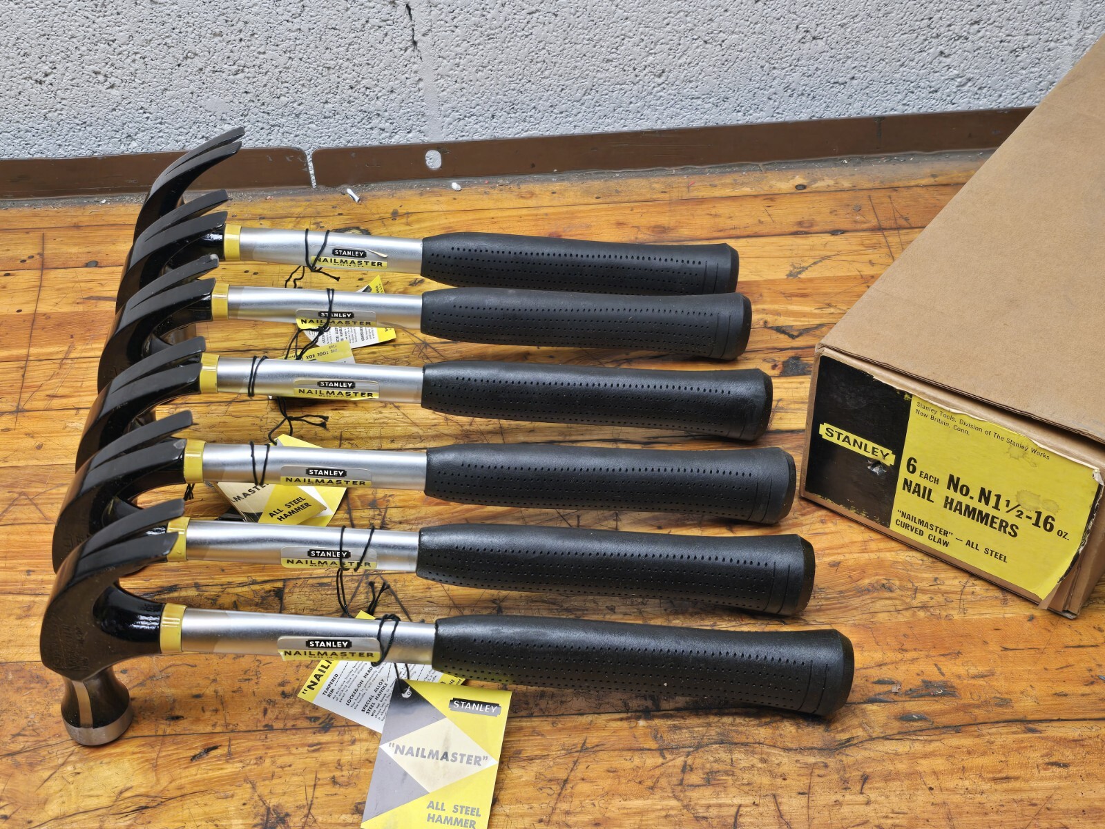 Vintage NOS Stanley Nailmaster Hammer N 1-1/2 16oz USA NEW Box Of 6