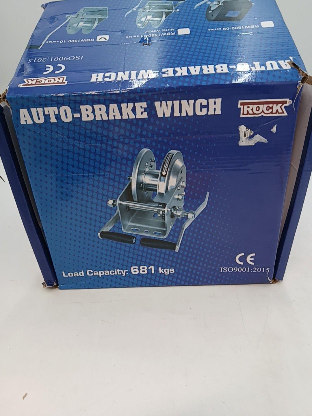 Rock RBW1500-10 Series Auto-Brake Winch 681kgs Load Capacity Steel CE