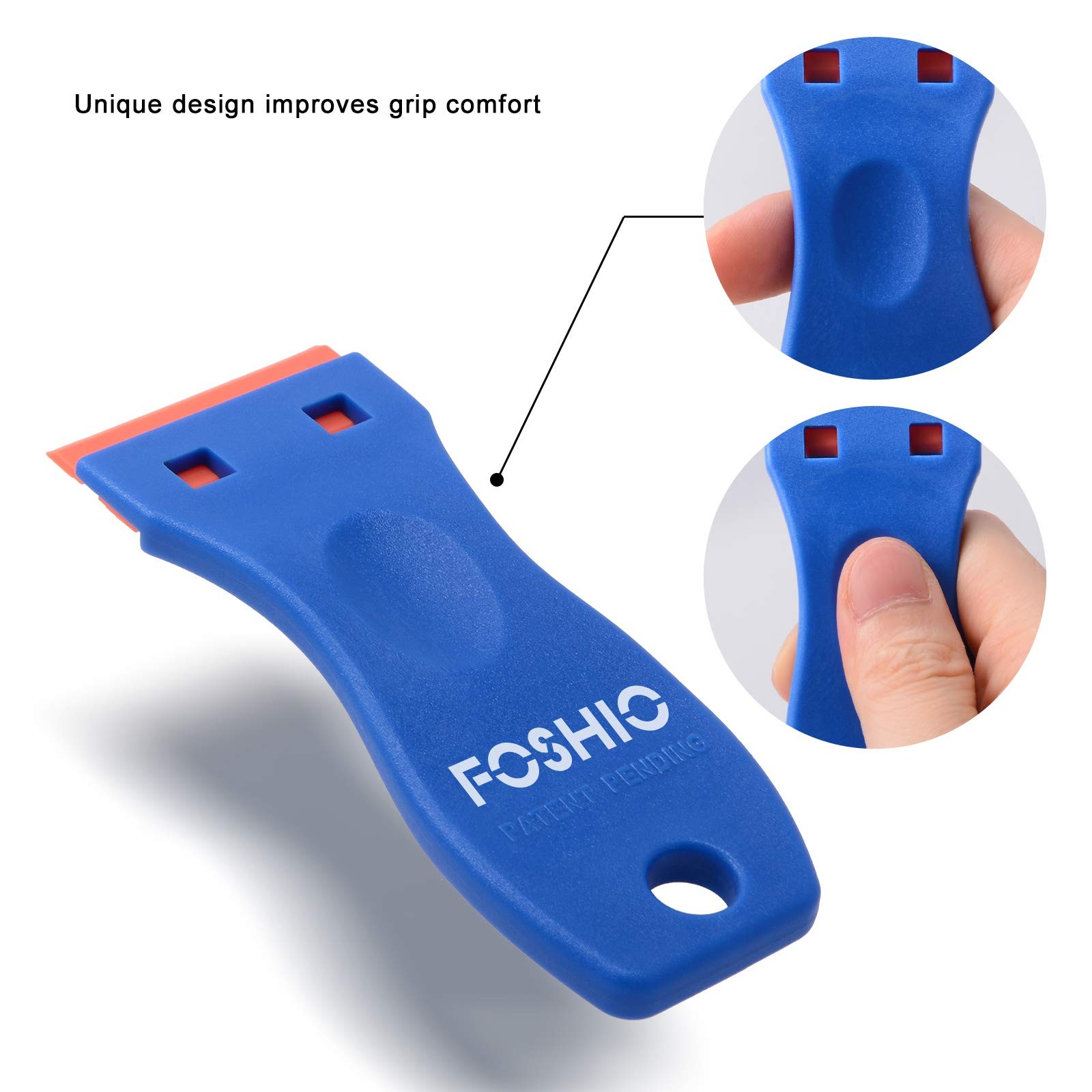 Plastic Razor Blade Scraper Include 2PCS Scraper Tool and 100PCS Blades for G...