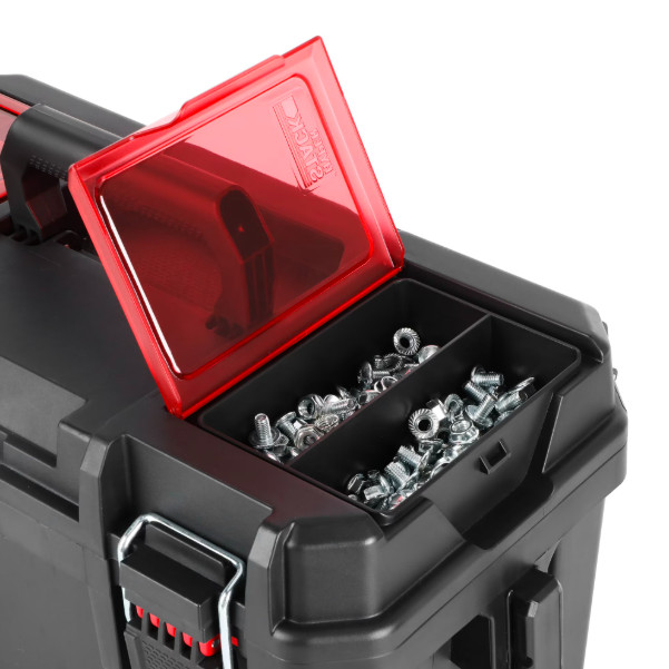 Hyper Tough 16-Inch Toolbox – Heavy-Duty Resin Storage with Padlock Security