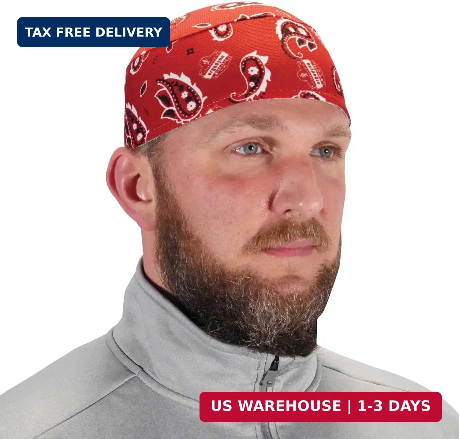 Ergodyne Chill Its 6630 Skull Cap, Lined with Terry Cloth Sweatband, Sweat Wicki