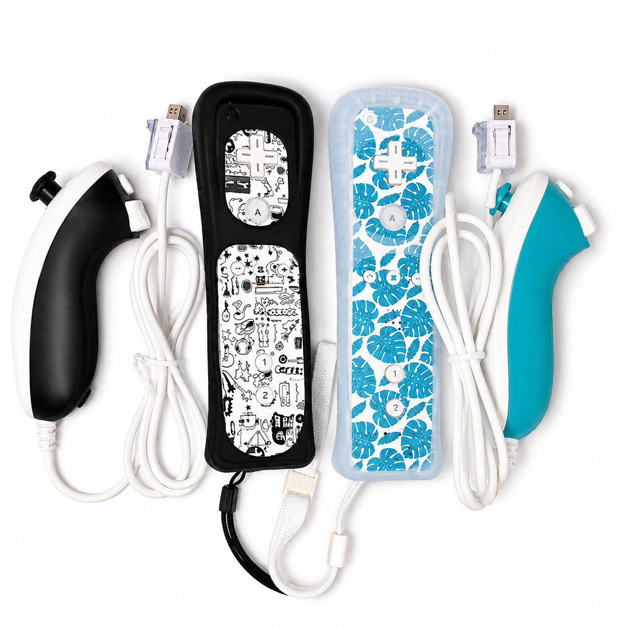 2x Wii Remote Controller Motion Plus + Nunchuk Set For Nintendo Wii Wii U Tested