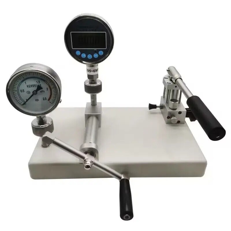 Benchtop Pneumatic Calibration Bench Experimental Pressure Pump Pressure Gauge