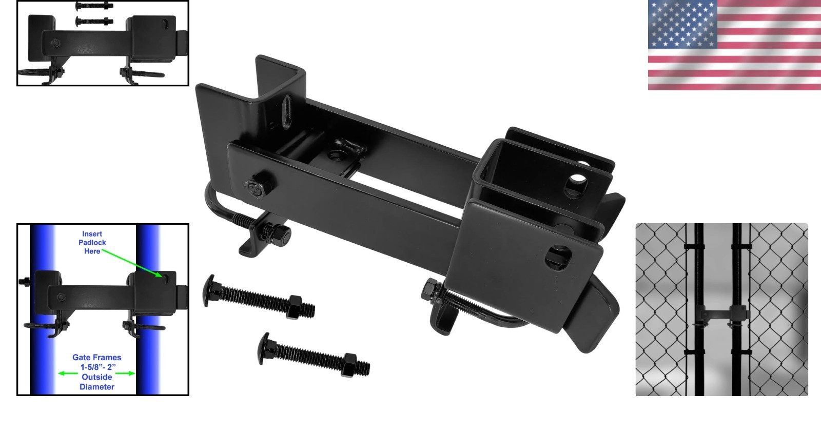Secure Double Gates with Chain Link Latch