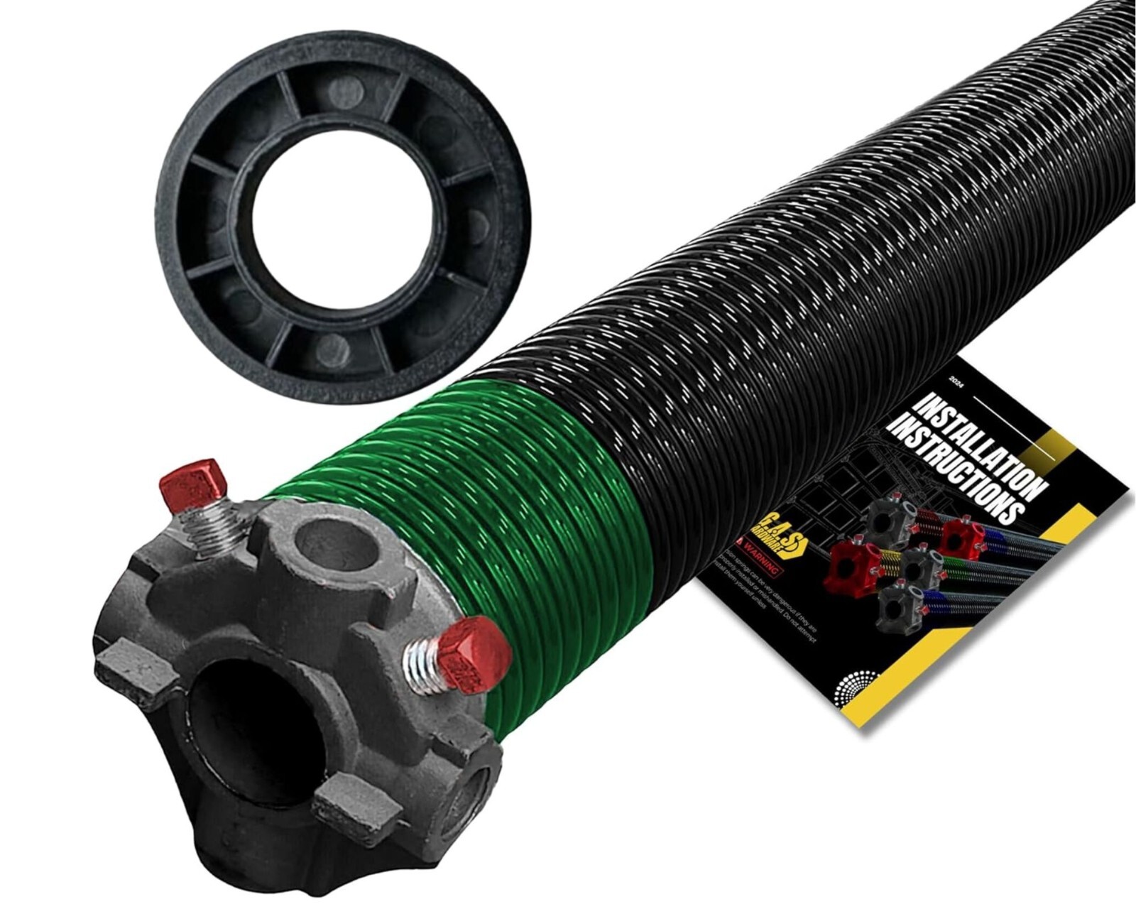 Garage Door Torsion Spring 243x1.75x31 Black for RIGHT SIDE with Nylon Bushing